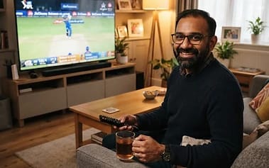 Reference image of television viewing at home